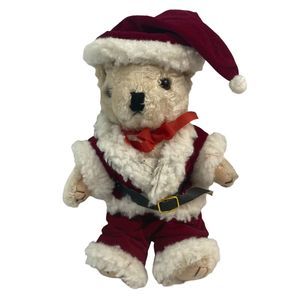 Santa Claus Bear Plush 9" Wangs International Stuffed Animal Toy